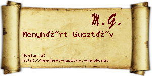Menyhért Gusztáv névjegykártya
