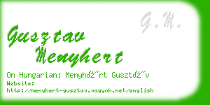 gusztav menyhert business card